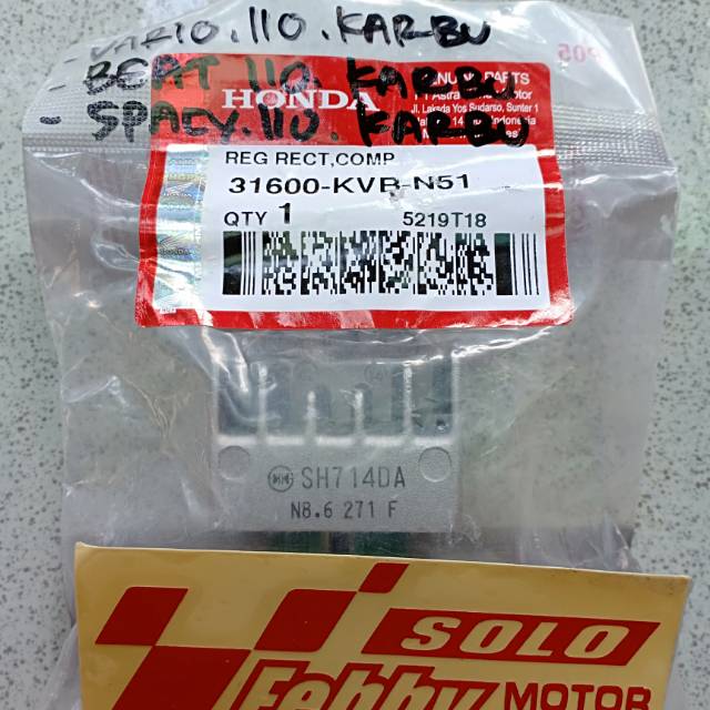 KIPROK REGULATOR HONDA VARIO KARBU-BEAT KARBU-SPACY KARBU-SCOPY KARBU ORIGINAL AHM 31600-KVB-N51