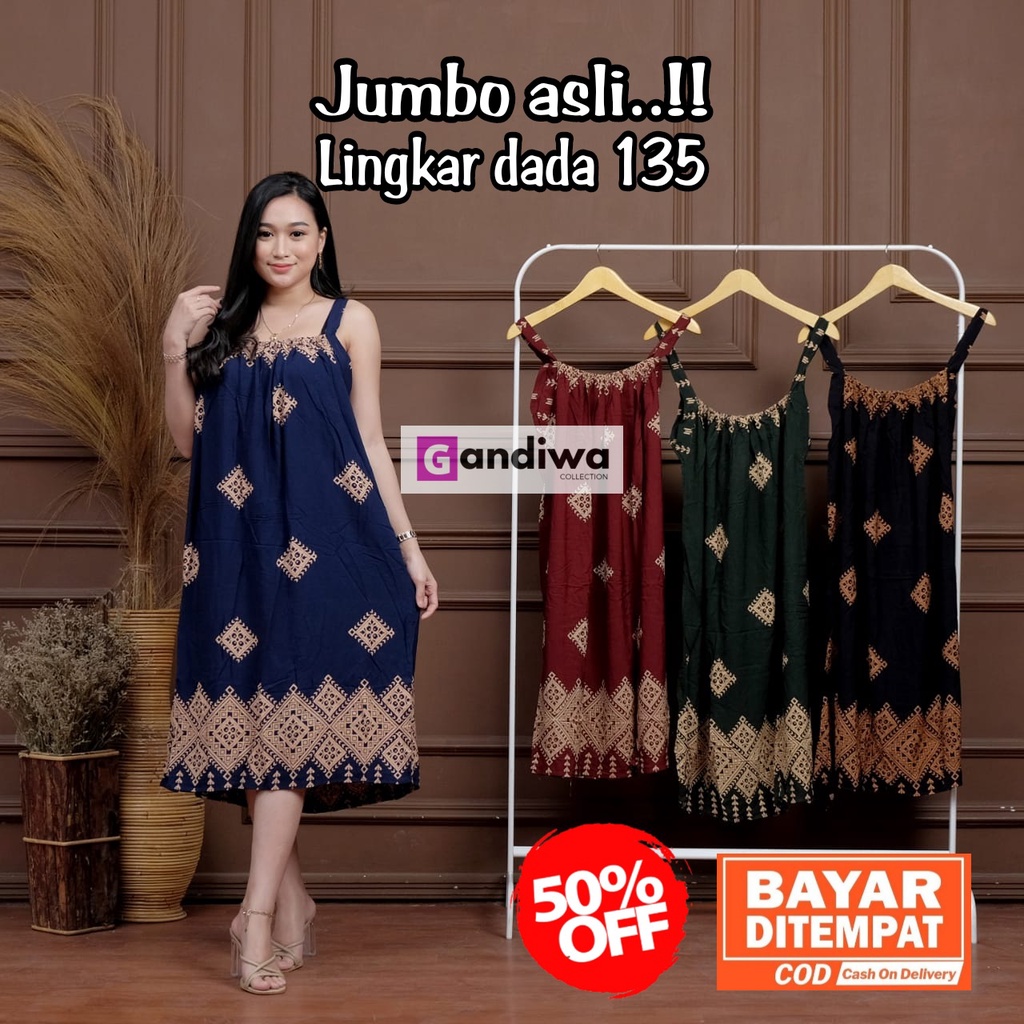 Baju Daster Tidur Wanita Jumbo Busui Kekinian Tanpa Lengan Ld 130 XXXL Singlet Yukensi Kensi Tengtop