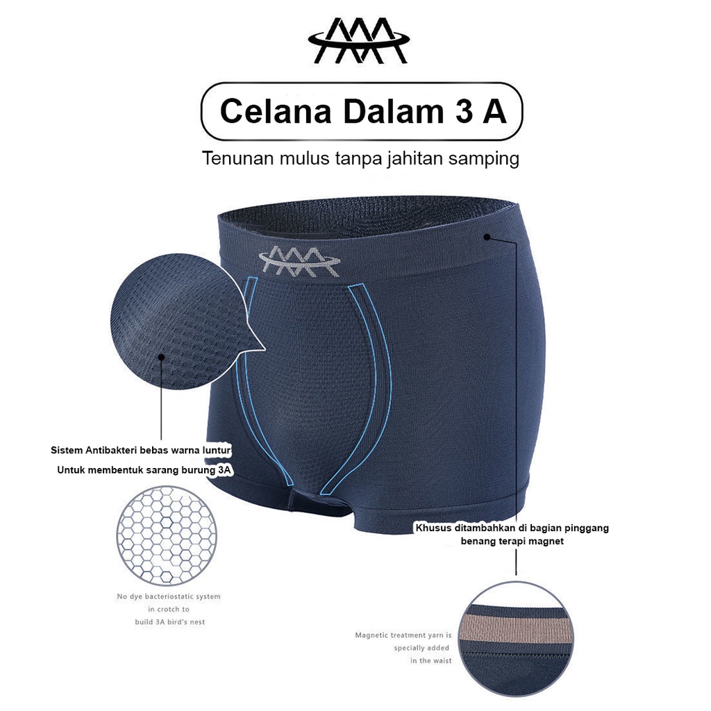 Celana Dalam Boxer Pria Import 3d Magnetic Boxer Pria All Size