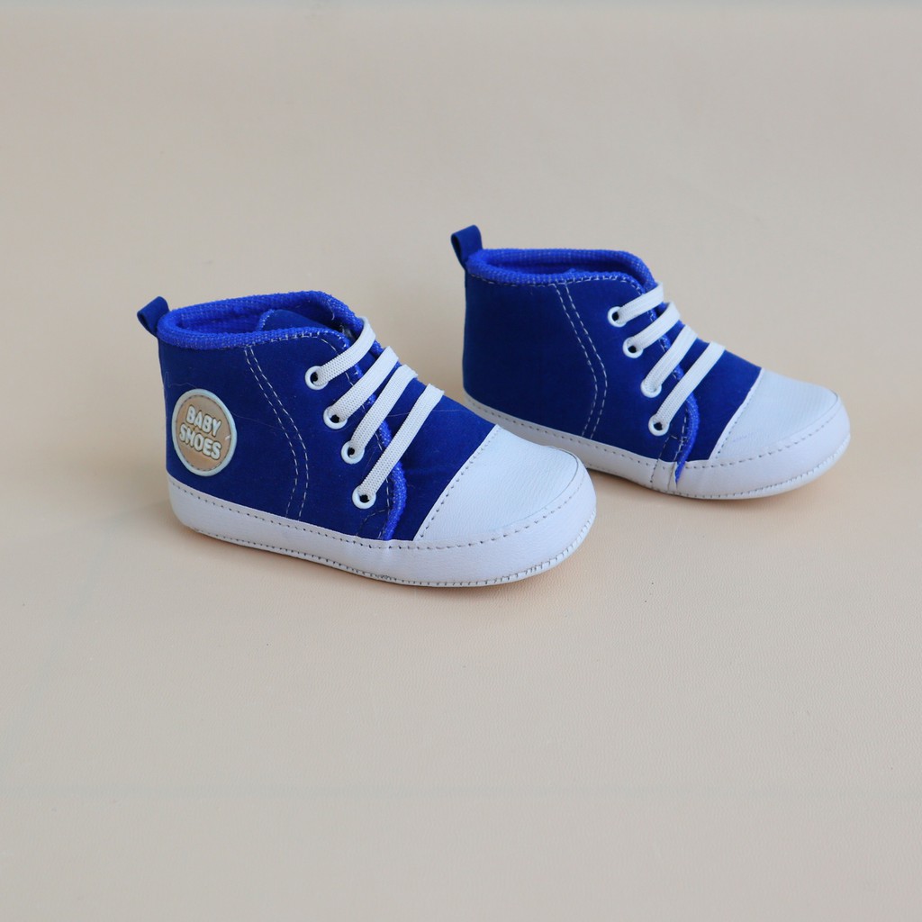 Sepatu Anak Bayi Laki - laki 0 - 12 Bulan Bahan Kanvas kain Motif Baby Shoes