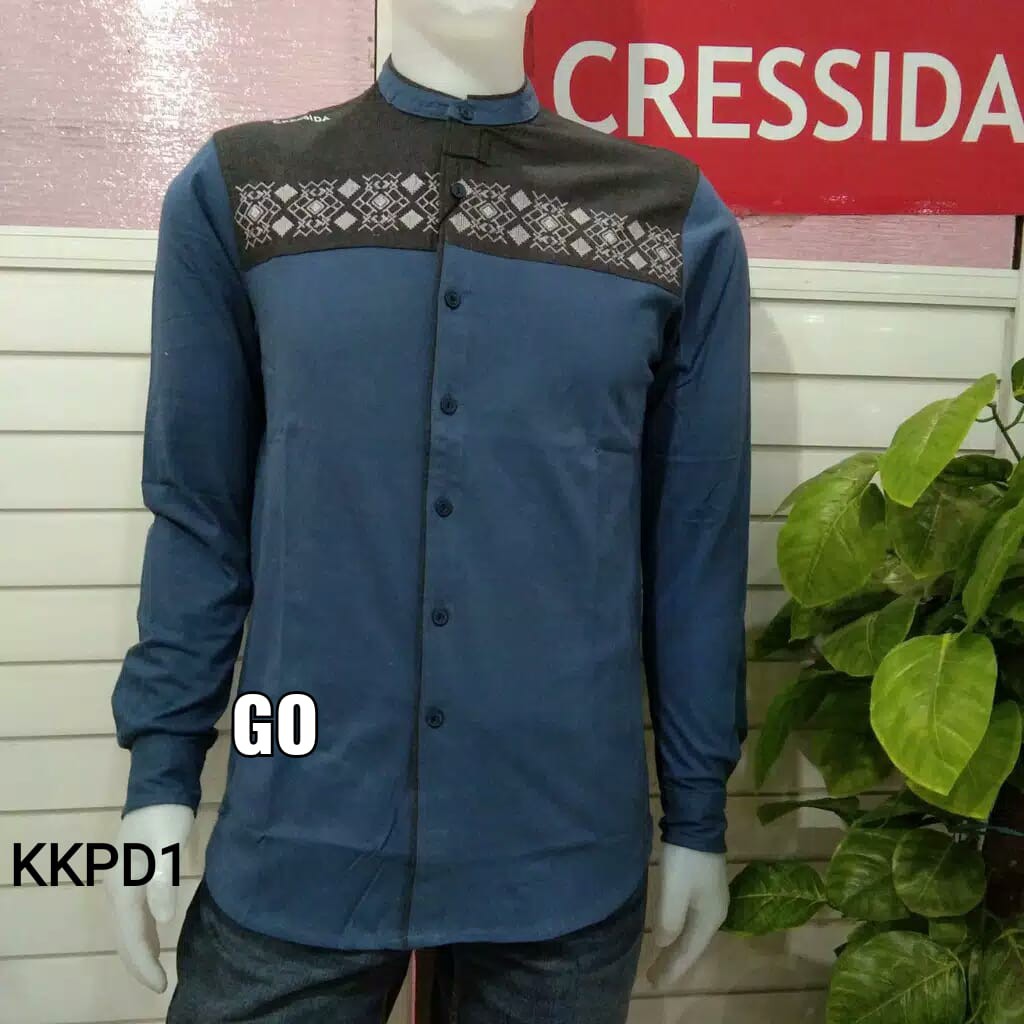 bego KKPD CRESSIDA  BAJU KOKO PRIA REGULAR Kemeja Casual Kemeja Lengan Panjang