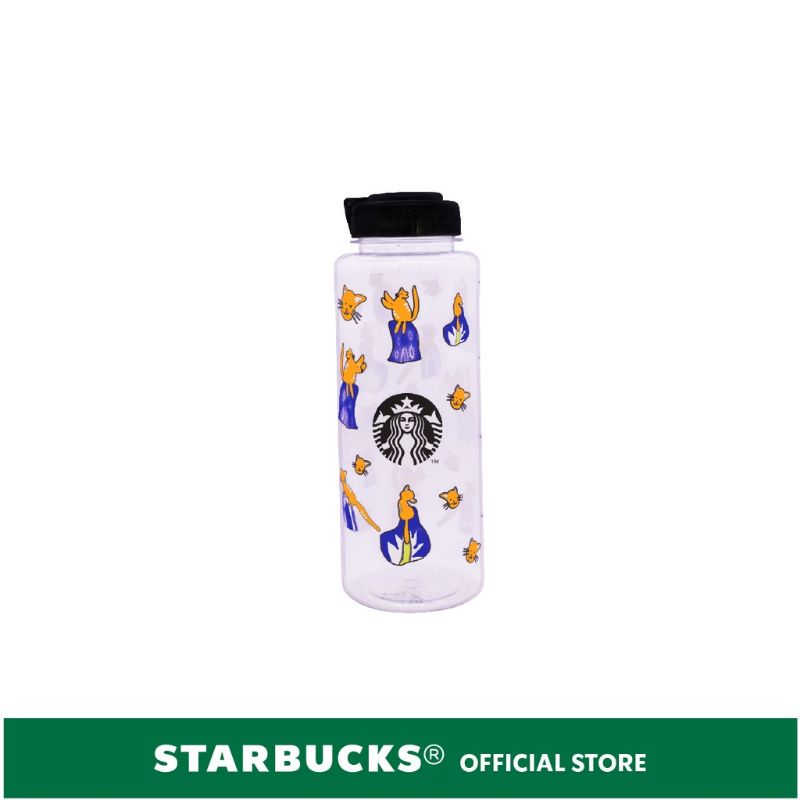 Starbucks Plastic Reusable Water Bottle 1 Liter Cat