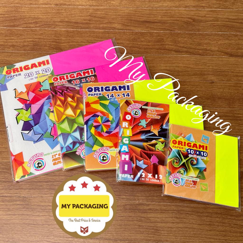 Origami Paper / Kertas Lipat Warna Terang / Spotlight kecil sedang besar