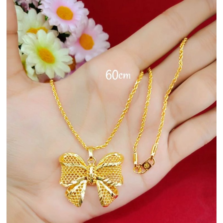 kalung pelintir free liontin cantiknya emas muda