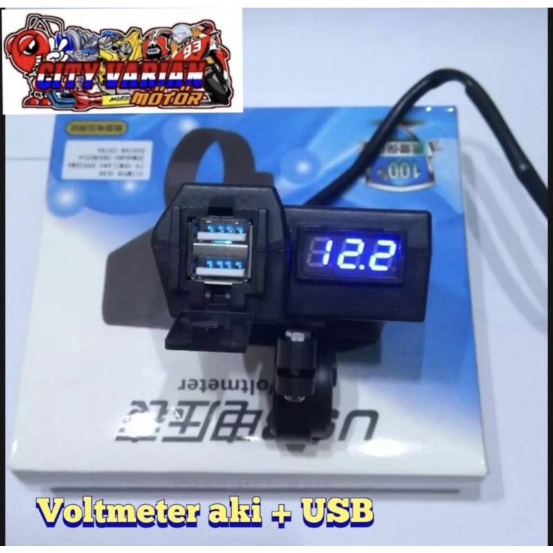 Voltmeter Charger Motor Cas HP Motor 2 USB 3.1A Casan Hp stang Universal Dual USB Motorcycle Digital