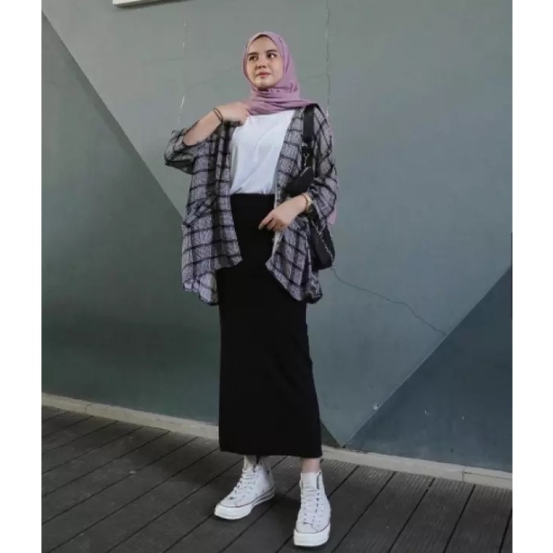 Rok Rajut Premium Rok Span Knit Tebal Premium Rok Span Panjang Knit Skirt Rinjani