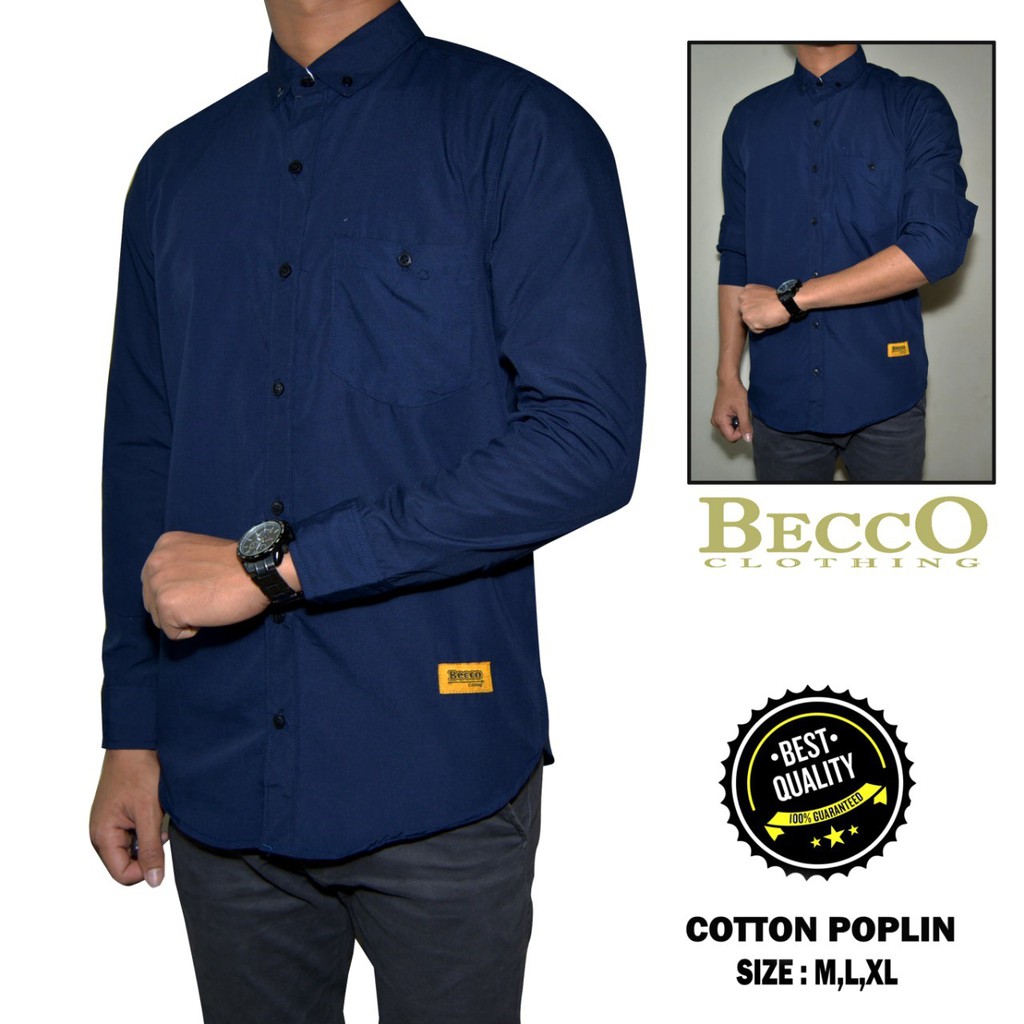 kemeja polos lengan panjang pria - kemeja kantor polos lengan panjang import -hem casual lengan panjang murah