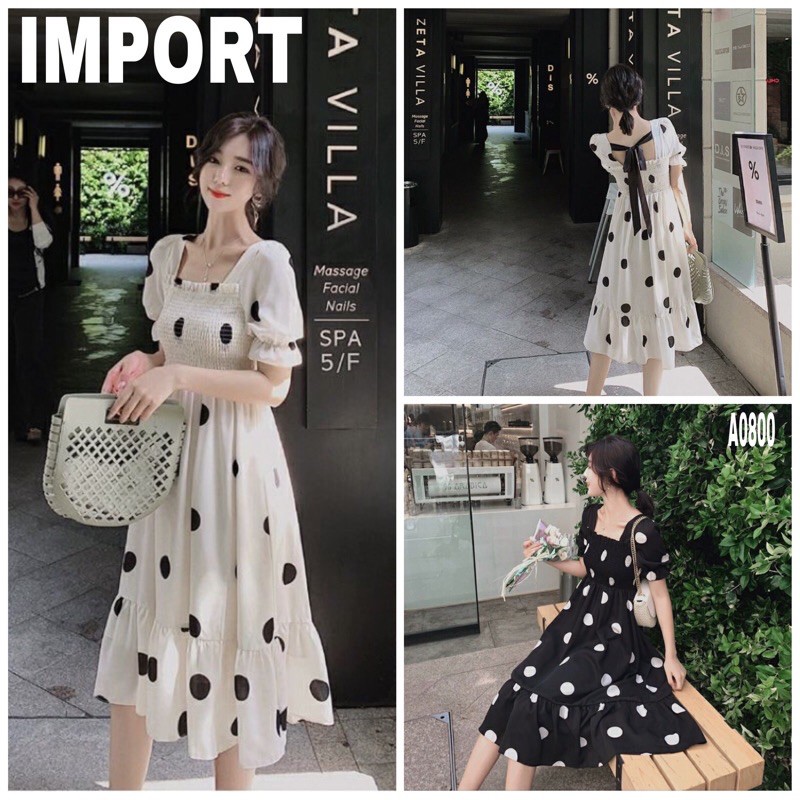 GDG Fashion Baju Perempuan Dewasa Dress Smoke Kerut Dada Panjang Import Wanita A0561