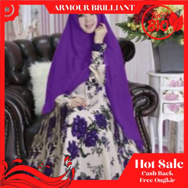 SALWA-GAMIS SYARI MONALISA XL JUMBO BUNGA REALPICT-LD110.-lD120-LD130