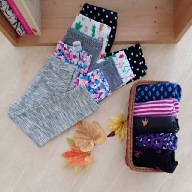 Legging anak motif xs bayi kecil murah umur 0 1 tahun callysta callista newborn perempuan laki laki