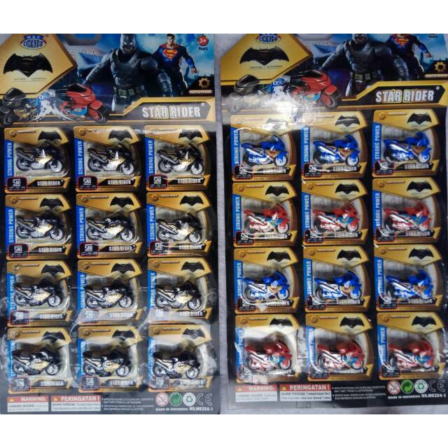 Spin go BATMAN & SUPERMAN kemasan Ekonomis - Souvenir Ultah