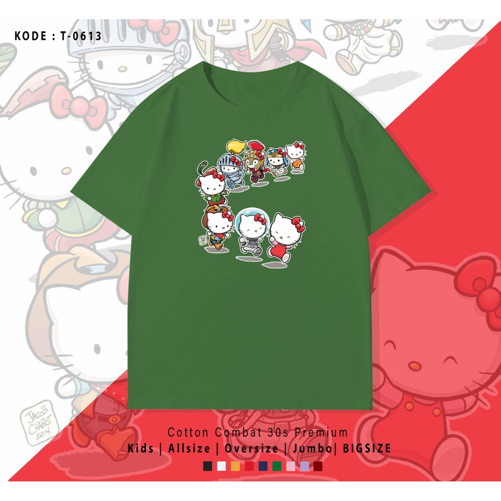 HELLO KITTY T0613 / COUPLE KAOS / T-SHIRT / TERMURAH DISNEY BESTSELLER / CUSTOM / TUMBLR TEE