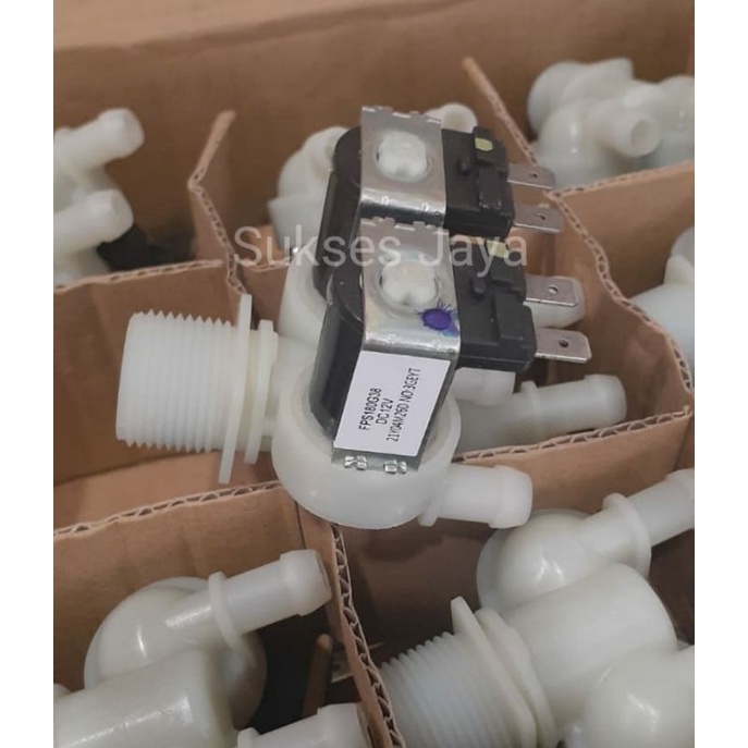 Solenoid Water Inlet Valve Mesin Cuci 2 Inlet Samsung LG DC 12V Skun Lurus