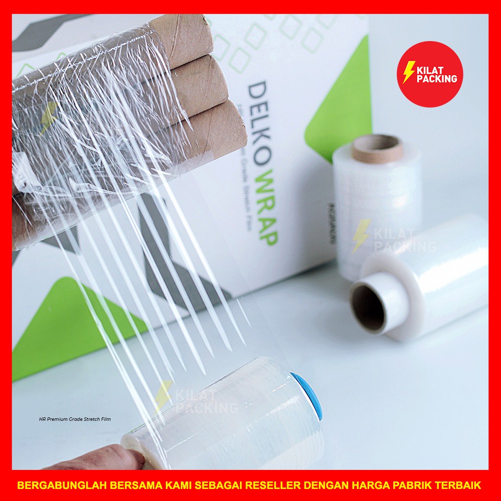 

ATH STRETCH FILM BENING MURAH 50CM X M WRAPPING BARANG DELKOWRAP SATUAN