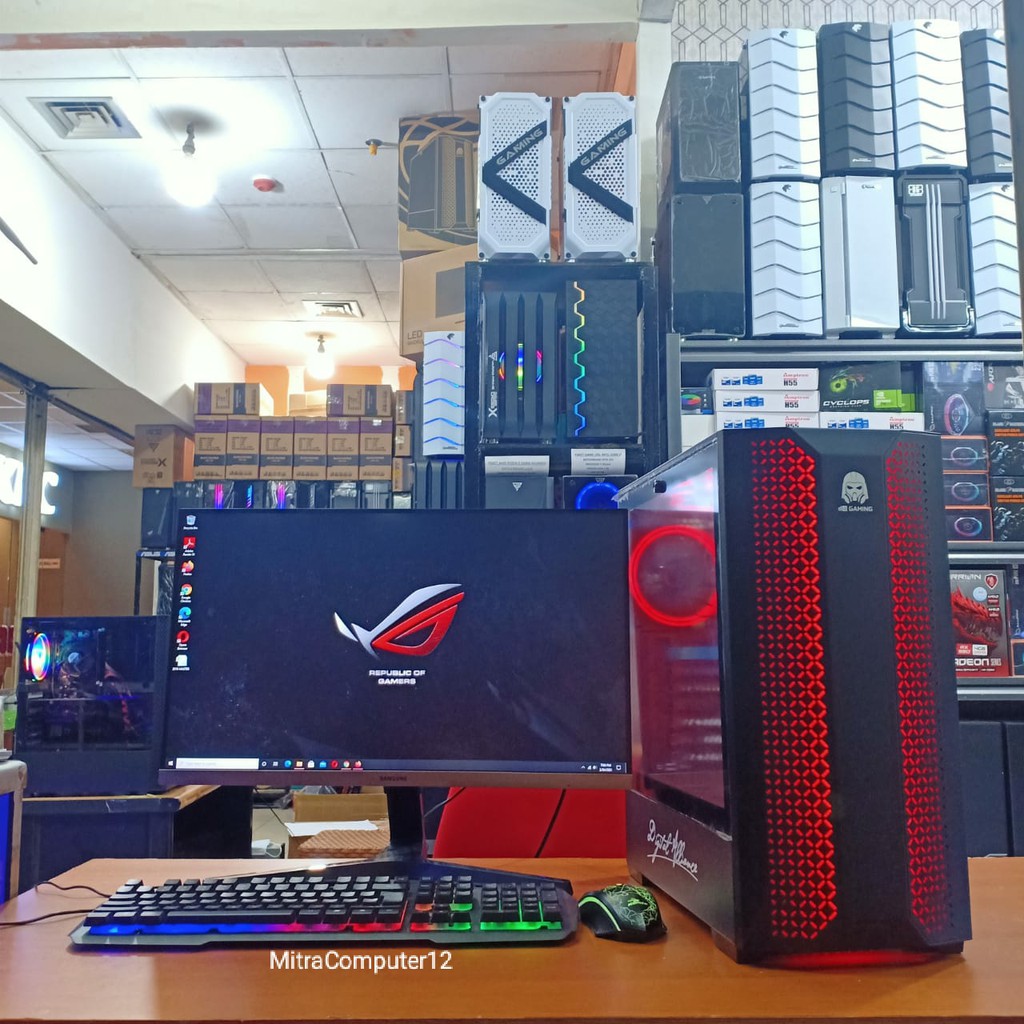 PC GAMING I7 3770 VGA GTX 750TI LED 24 INCH SIAP PAKAI