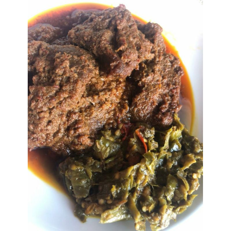 Rendang daging sapi frozen isi 5 pieces + sambal hijau daging sapi rendang daging sapi