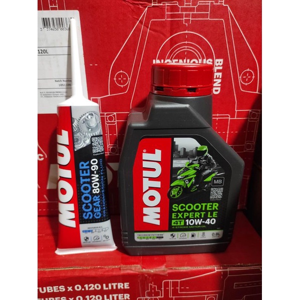 OLI MOTUL SCOOTER EXPERT LE 10W-40 0.8L + OLI GEAR MOTUL