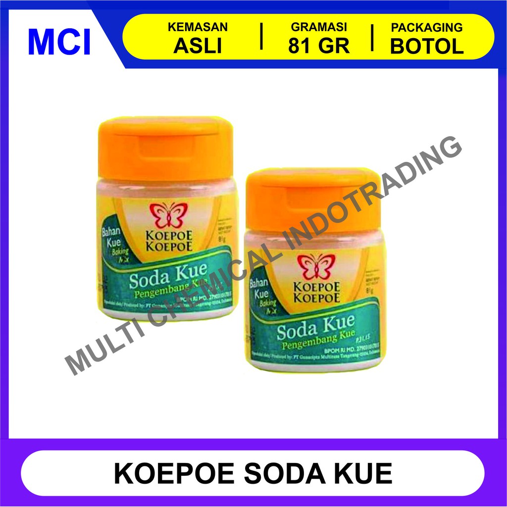 

SODA KUE / BAKING SODA / SODIUM BICARBONATE KUPU KUPU || 81gr