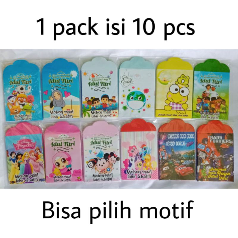 

AMPLOP LEBARAN 1PACK ISI 10 PCS BISA PILIH MOTIF