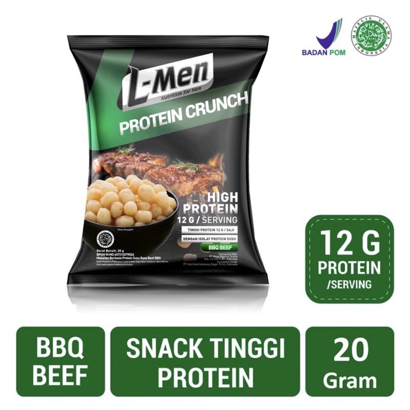 

L-Men Snack Protein Crunch BBQ Beef 20gr