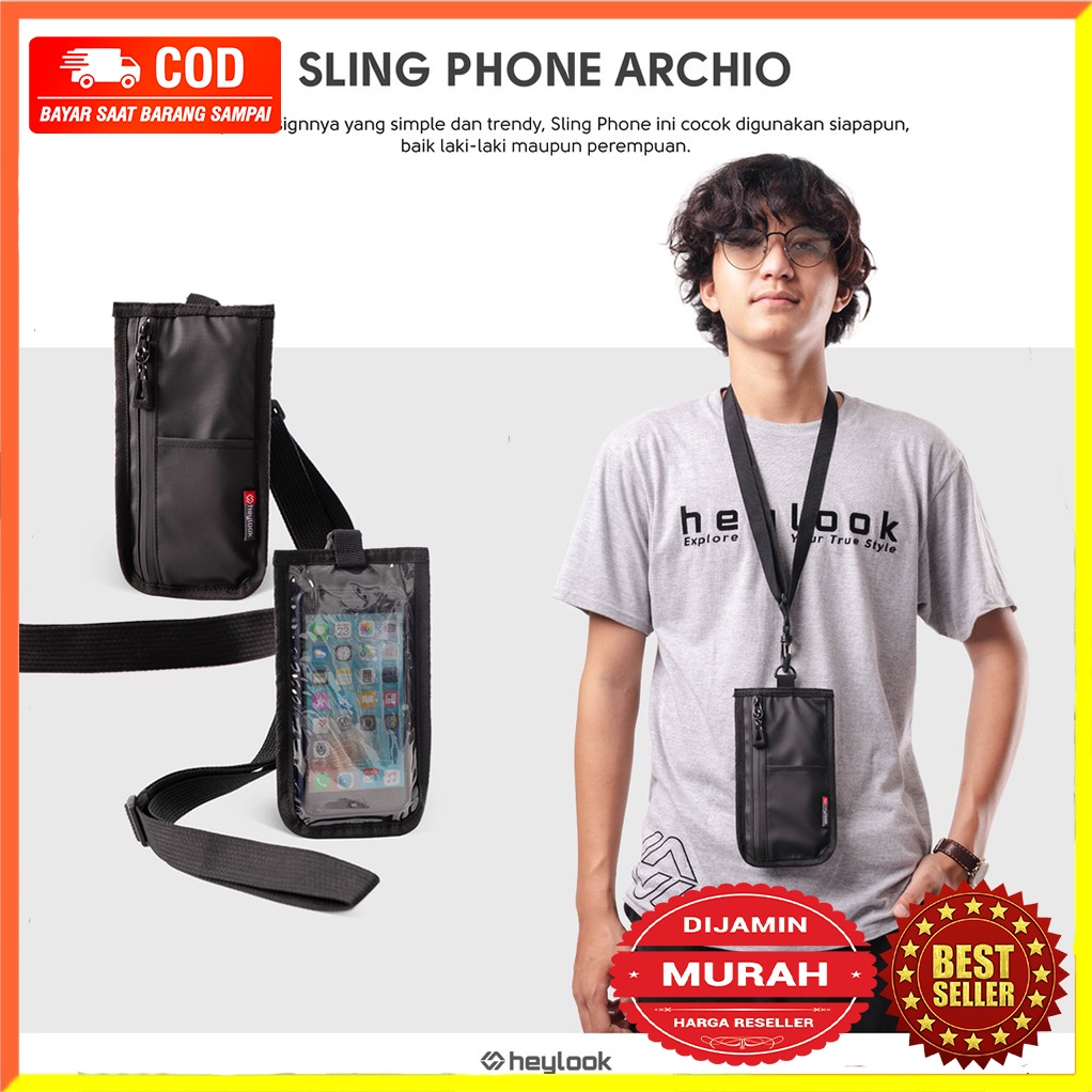 Tas Leher Tas Kalung HP Dompet Kartu Sling Phone Pouch Wallet Waterproof Anti Air Tas Gantung Leher