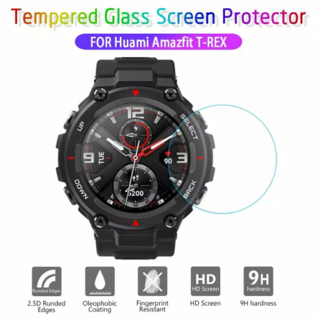 ANTI GORES T REX TREX Tempered Glass Pelindung Layar Anti Explosion untuk Huami Amazfit T-Rex