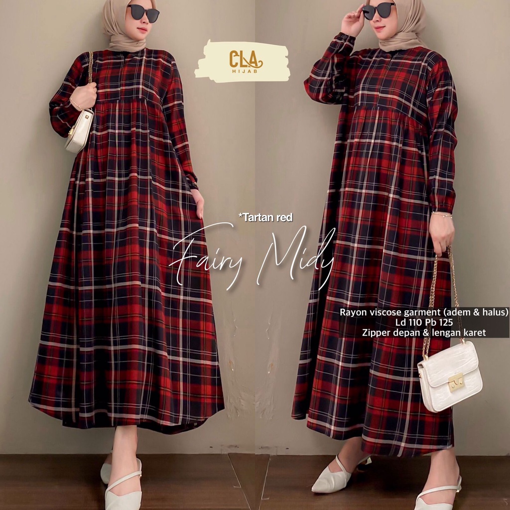 FAIRY MIDI DRESS GAMIS MOTIF ORI CLA HIJAB