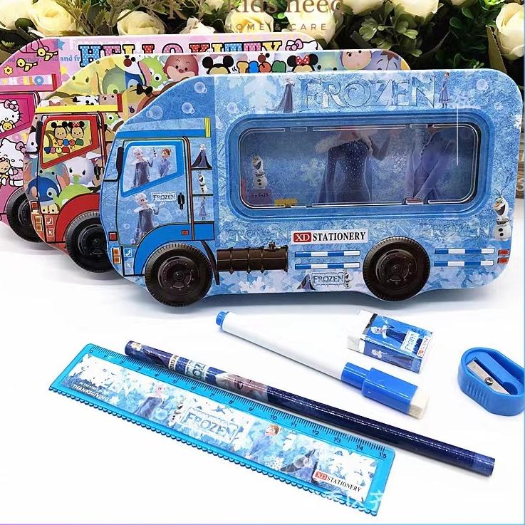 

[KiG㊗] Kotak Pensil Kaleng mobil ada isi / Pensil Case Karakter Lucu ||Restock