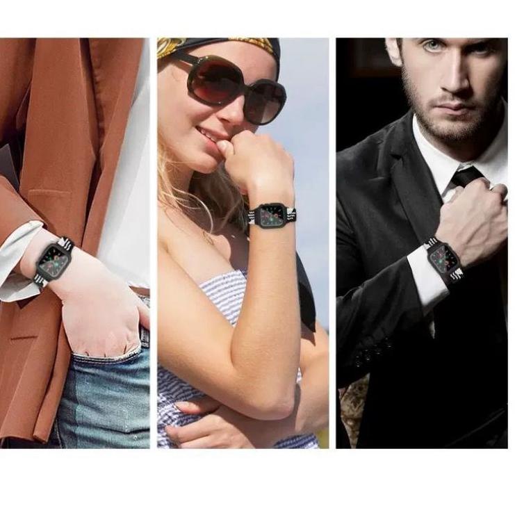 Hot Sell.. Strap Apple Watch Nylon Case Tali Jam Apple Watch Series 7 SE 6 5 4 3 2 1