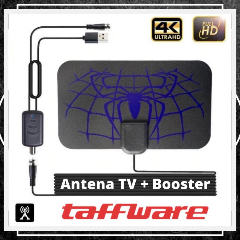 [BISA COD]BONUS BOSTER $ KEPALA CHARGER ANTENA TV Digital Indoor DVB 4K