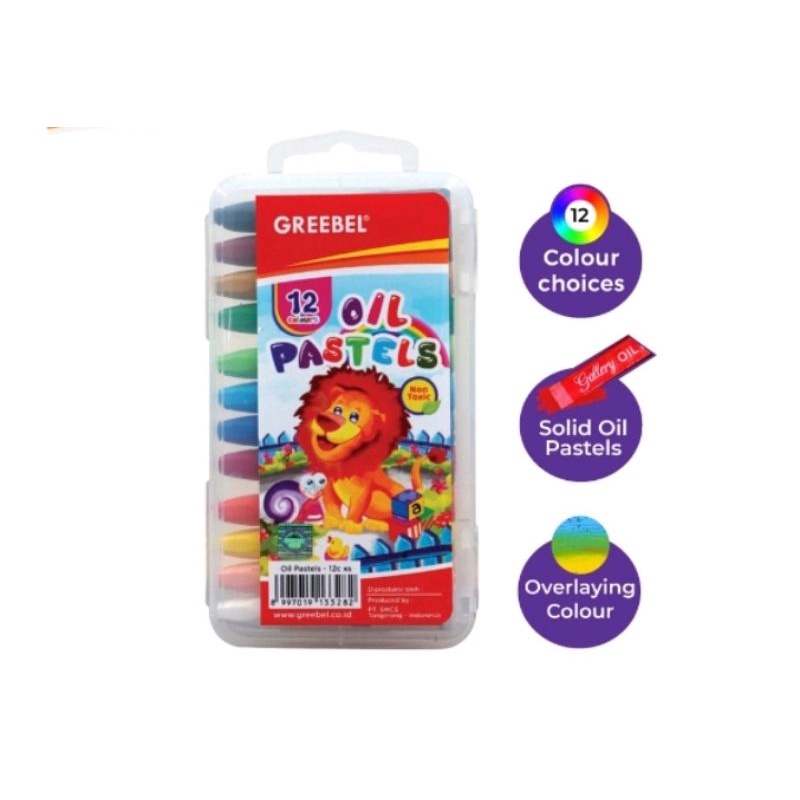 

Crayon Oil Pastel Krayon Greebel 12 Warna