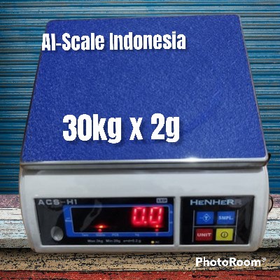 Timbangan meja digital HENHER ACS-H1 30kg x 2g Timbangan sembako Industri 30kg x 1g