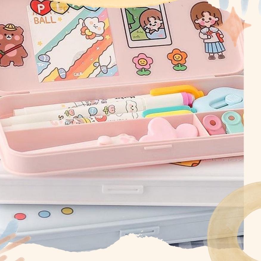 

➡️ Kotak Pensil Pastel Sekat Korean Stuff Aesthetic Scrapbook Jurnal Bujo DIY Pencil Case- s12 termurah se indonesia
