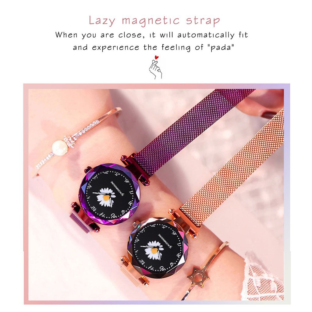 ✅COD Jam Tangan Wanita Small Daisy Starry Sky Magnet Korean