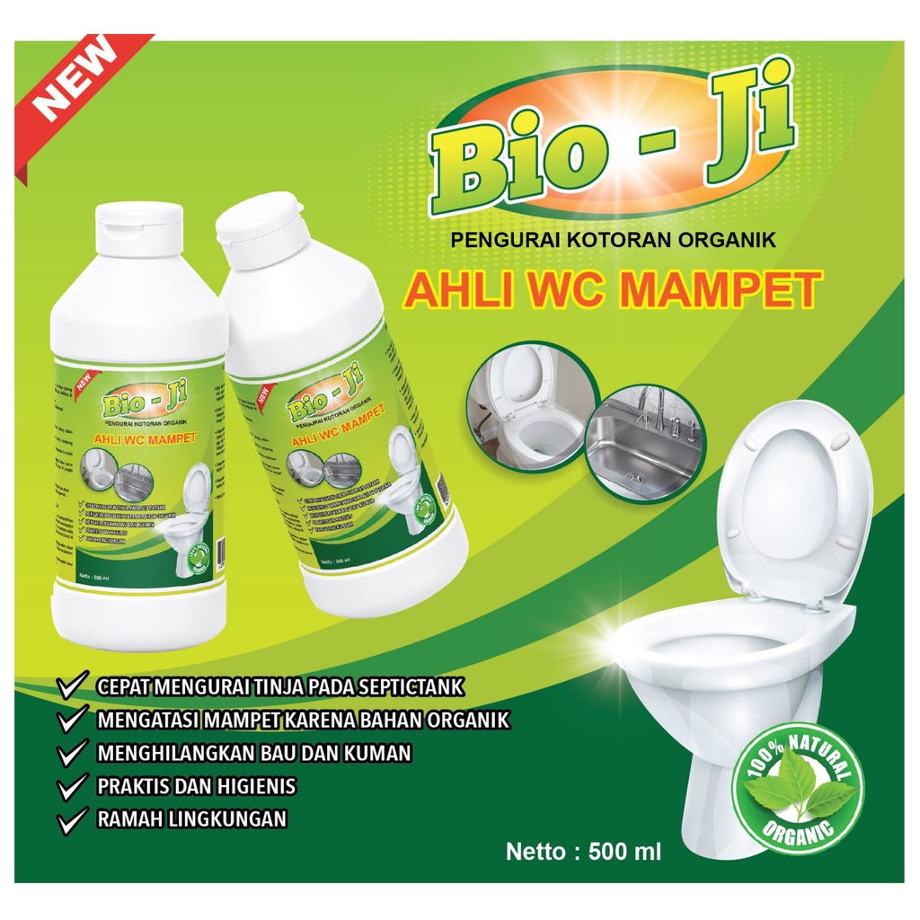 Obat Penguras Septic Tank Penuh WC MAMPET/BAU TERBAIK - BIO-JI-PENGURAS WC MAMPET-PEMBERSIH WASTAFEL MAMPET