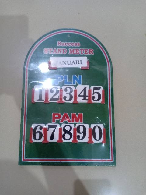 Papan PLN Stan Meter dan PDAM bahan plastik harga murah kwalitas bagus