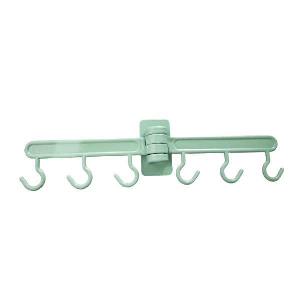 Gantungan Pengait 6 Kait Tempel Dinding Plastik Wall Hook Dengan Double Tape Hanging Organizer