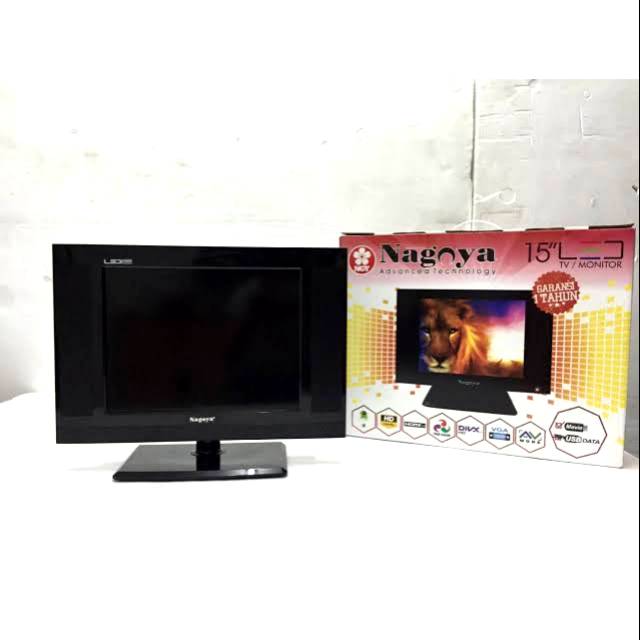 TV LED NAGOYA 15 IN INCH " MURAH SLIM CINA READY ORIGINAL GARANSI BISA GOJEK GRAB FULL HD HDMI VGA