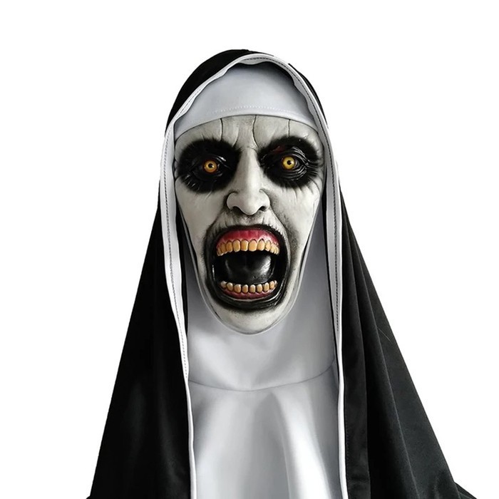 Topeng valak the nun marah original penutup kepala latex