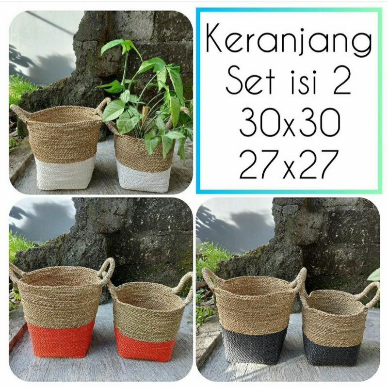 keranjang anyam / keranjang coverpot / keranjang laundry