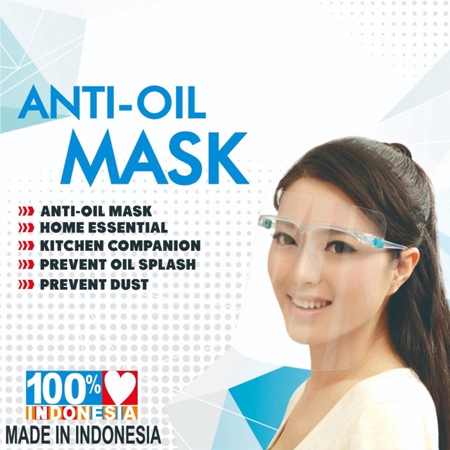 Face Shield Paul Lorna Glasses Kacamata Masak Pelindung Wajah - Cooking Glass Anti Virus