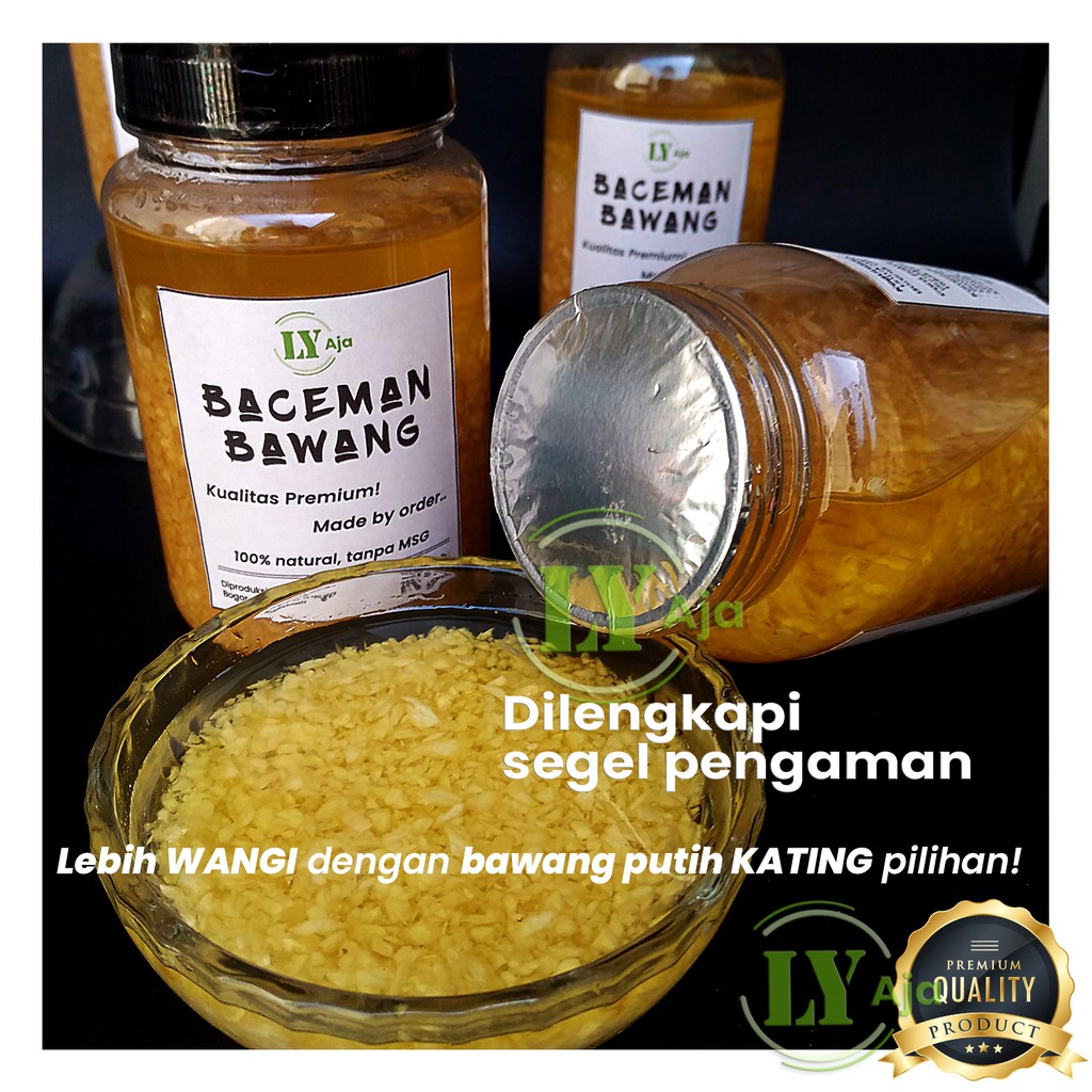 Baceman Bawang Putih Kating LY Aja 255 Gram dalam Minyak Canola Minced Garlic in Oil 255 Gr