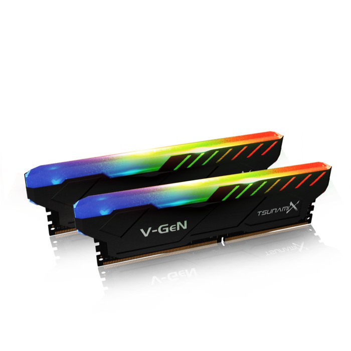 Memoryram V-GeN TsunamiX RGB DDR4 PC25600 3200Mhz Dual Channel 8GB (2x4GB) 16-18-18-36