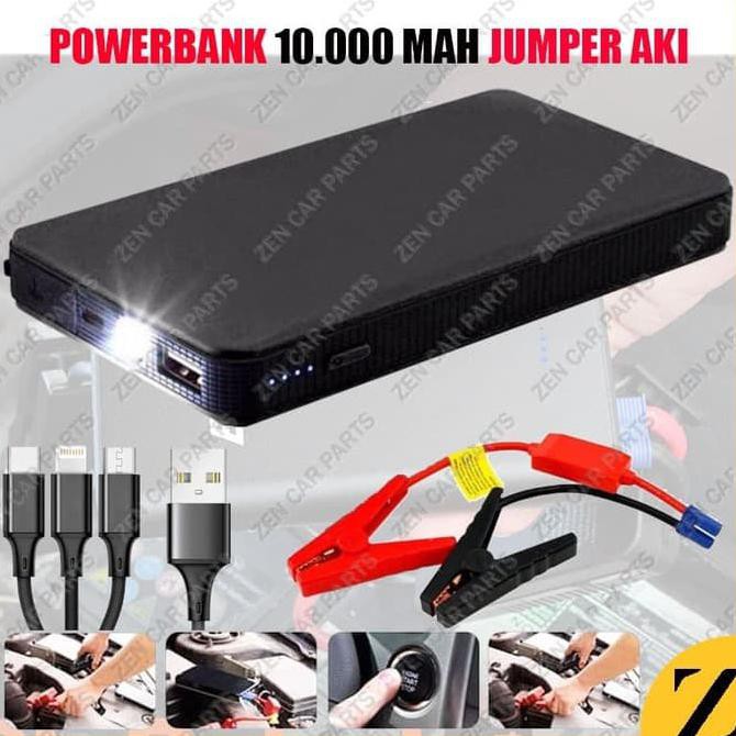 Powerbank 10000 Mah Fast Charging Charger Jumper Aki Accu Mobil