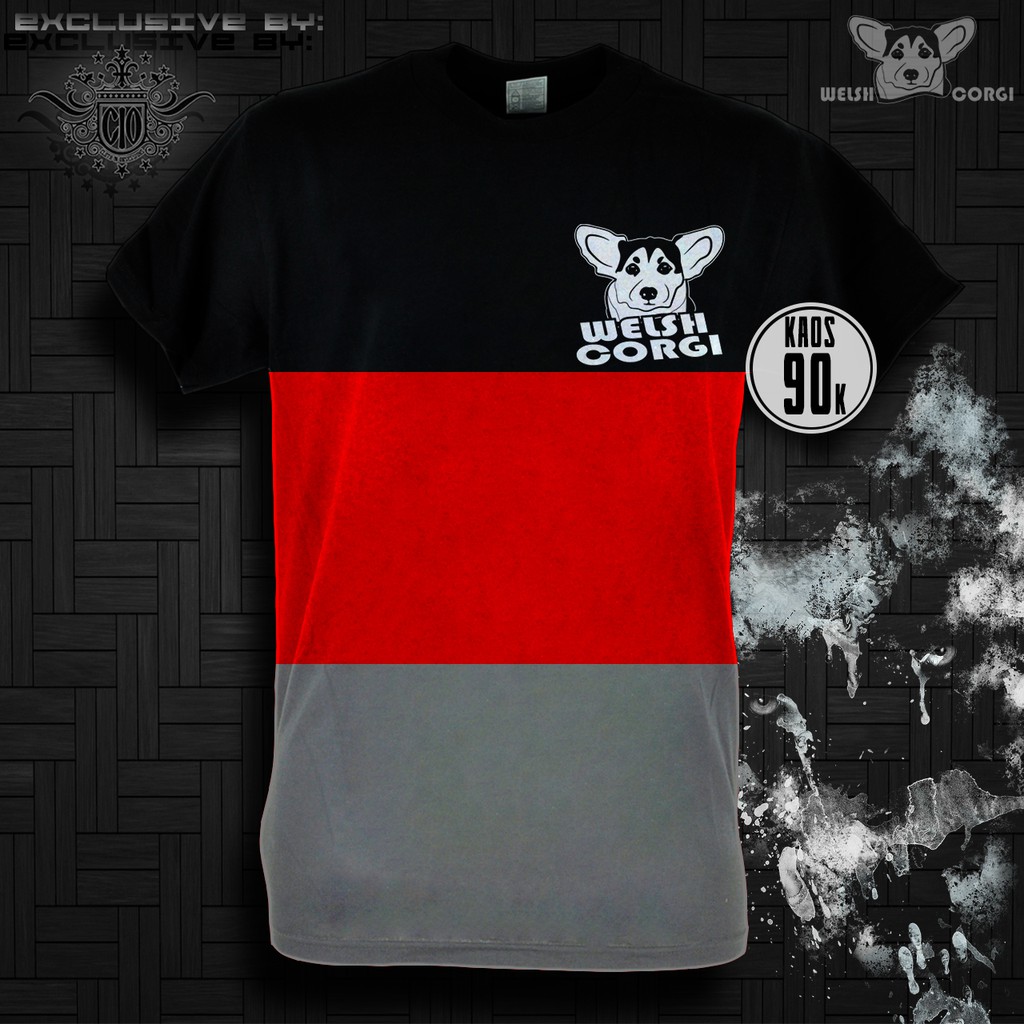 CORGI P01 KAOS ANJING KAOS GAMBAR ANJING CORGI BAJU ANJING BAJU GAMBAR ANJING CORGI