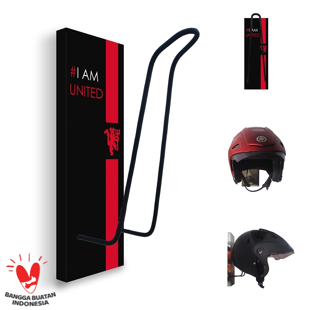 GANTUNGAN HELM - TEMPAT HELM - RAK HELM MOTOR - MANCHESTER UNITED 106
