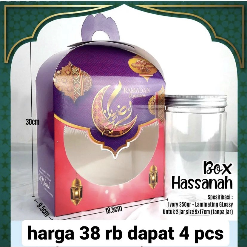 

BOX HASSANAH - DUS LEBARAN (1 SET = 4 PCS)