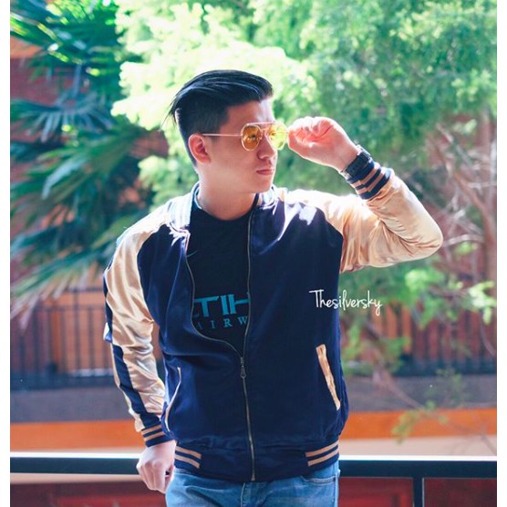 Mix Bomber Jacket Satin