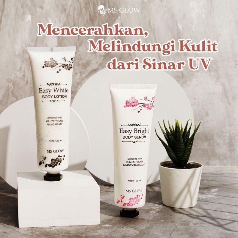 MS GLOW EASY WHITE BODY LOTION  / PAKET BODY LOTION MS GLOW