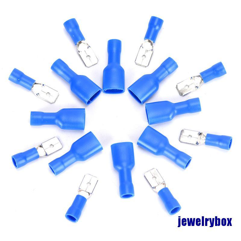 100 Pcs Konektor Kabel Listrik Female Dan Male Warna Biru